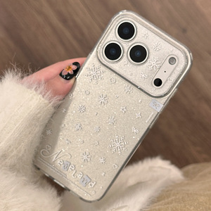 Funda para iPhone 16, con diseño atmosférico de copos de nieve brillantes, cobertura total, suave y a prueba de golpes. - Product Image 1