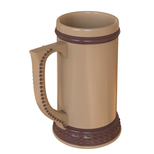 Số lượng lớn biểu tượng tùy chỉnh công suất cổ điển Đức oktoberfest sô cô la màu nâu sứ bia Stein gốm bia <span class=keywords><strong>Mug</strong></span> với xử lý - Product Image 2