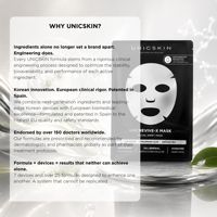 Masque facial en feuille anti-âge bio UNICREVIVE-X avec acide hyaluronique et exosomes pour tous types de peaux