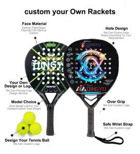 Raquette de paddle-tennis de plage portable de qualité supérieure personnalisée, 12K 18K carbone diamant, forme de larme, bandes de rotation, raquette de paddle-tennis - Product Image 6