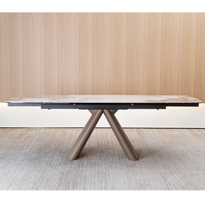 Chất Lượng Cao Ý Thanh Lịch Hình Chữ Nhật Nối Tiếp Gốm Bàn Ăn Đặt 4 6 Chỗ Ngồi - Product Image 3