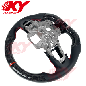 Volant de direction personnalisé de style sport en fibre de carbone forgée pour Ford Mustang GT350 GT500 GT Shelby 2015-2023 - Product Image 3