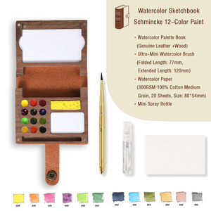 Set di <span class=keywords><strong>Acquerelli</strong></span> Personalizzato con 12 Colori, Carta per Acquerello, Set di Colori Solidi per Pittura ad Acquerello in <span class=keywords><strong>Tubetto</strong></span> - Product Image 2