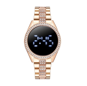 Vendita Calda Del Diamante di Modo Della Vigilanza delle Nuove Donne Del <span class=keywords><strong>Braccialetto</strong></span> Orologi Da Polso della <span class=keywords><strong>ragazza</strong></span> della Fascia Dell'acciaio inossidabile LED Digital Orologi Dress - Product Image 5