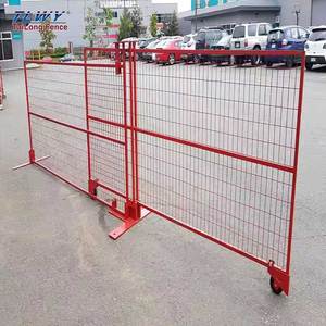 PVC giá rẻ hàng rào tạm thời 6ft 8ft 10ft OEM ODM mạ kẽm thép nhẹ hàng rào tạm thời Canada xây dựng hàng rào tạm thời - Product Image 6