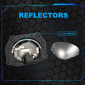 Projecteur de faisceau Bi-Led à lentille bleue super lumineux 60W 6000k RHD/LHD, phare Bi Led à double lentille - Product Image 3