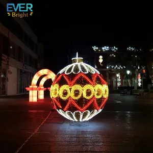 3D ball hanging festival Christmas home party wedding decorations custom color ho ornament sculpture LED motif light