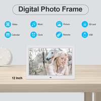Pemutar Media pilihan WiFi Android murah bingkai foto Digital 12 inci untuk tampilan promosi iklan komersial