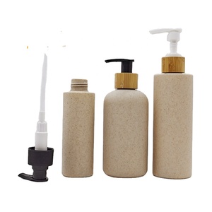 100ML Biodegradable eco friendly plastic wheat straw bottle with bamboo cap/twist nozzle cap