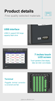 Registrador de datos inteligente de 6 canales con LCD RS485 y almacenamiento USB OEM personalizable para medición de voltaje y corriente de presión