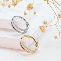 Cincin Septum Titanium Zircon ASTMF136, Cincin Hidung Segmen Berengsel Tanpa Sambungan, Perhiasan Tindik Tubuh