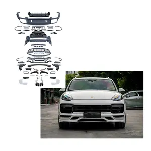 Facelift para Porsche Cayenne 2015-2017 958,2 kit de carrocería viejo a nuevo 2023-9Y0.1 Turbo montaje de barra delantera TKT Kit de labio trasero