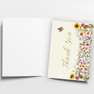 Estampado de lujo Gracias Flores Tarjetas de felicitación <span class=keywords><strong>Felicitaciones</strong></span>/Día DE LA <span class=keywords><strong>MADRE</strong></span>/Feliz cumpleaños Tarjetas de papel de aluminio dorado con sobres - Product Image 3