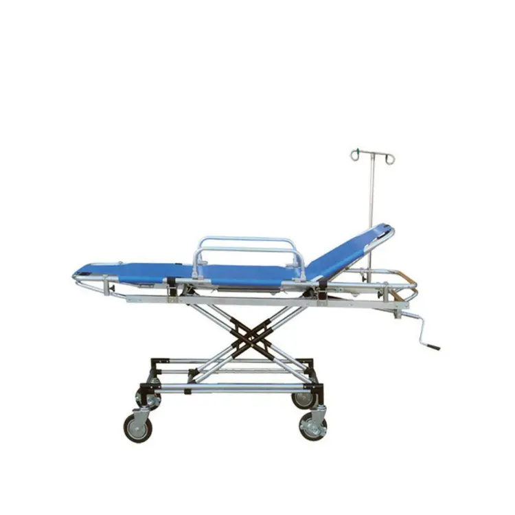 Hospital adjustable folding ambulance stretcher trolley