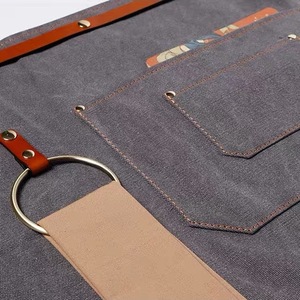 Tạp Dề Thời Trang Màu Đen Bán Chạy Tạp Dề Eo Một Nửa Tạp Dề Chuyên Nghiệp Có Túi - Product Image 4