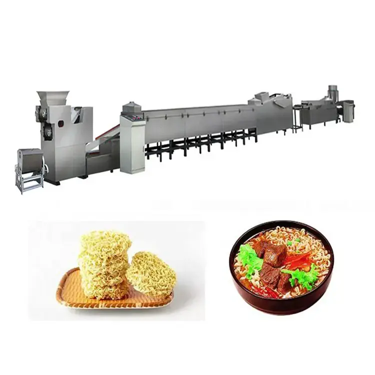 Ligne de production d'équipement de nouilles instantanées, machine de transformation alimentaire de nouilles instantanées non frites