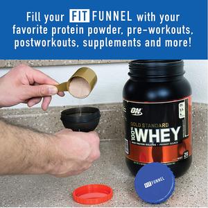 <b>Protein</b> Powder Bottle with Funnel Colorful PP Funnel Keychain 50//150ml Capacity Customizable Color Logo for <b>Gym</b> Sport Use - Product Image 2
