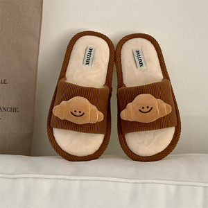 XIXITIAO Pantuflas de Algodón para Mujer, para Dormitorio, de Poliéster, para Interiores, Anticolisión, con Plataforma, Cálidas para Invierno, para Exteriores, con Suela Suave de EVA - Product Image 3