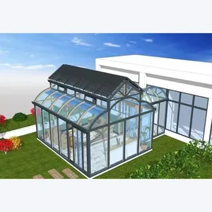 منازل زجاجية بتصميم مقطعي من الألومنيوم Alwew بتخفيضات كبيرة في الحدائق والمنازل الزجاجية