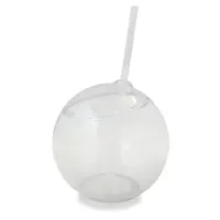 Botella de plástico esférica con forma de bola, esférico, esférico, transparente, para mascotas, 600ml