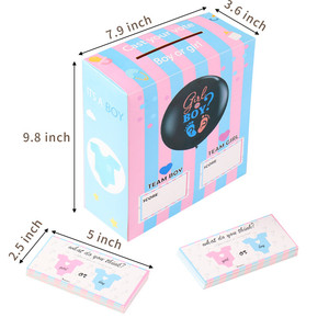 Di genere Rivelare Party Game Pack - Baby Shower Cast Il Vostro Voto Scatola del <span class=keywords><strong>Gioco</strong></span> con Scrutinio Carte di Set,36 pollici di Genere Bambino Rivelare Palloncino - Product Image 6