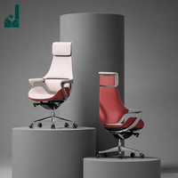Chaise de bureau de direction en cuir véritable, réglable en hauteur, pivotante, ergonomique, design moderne, chaise de bureau professionnelle