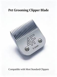 Lame de <span class=keywords><strong>tondeuse</strong></span> pour animaux de compagnie 4F, longueur de coupe 9,5 mm, acier inoxydable, lame de remplacement pour toilettage des chiens, compatible avec les tondeuses Andis <span class=keywords><strong>Oster</strong></span> Wahl A5 - Product Image 3