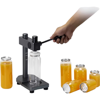 Machine de scellage manuelle commerciale pour canettes de thé au lait, de haute qualité, réglable, pour boissons, machine de capsulage extérieure pour la vente de rue