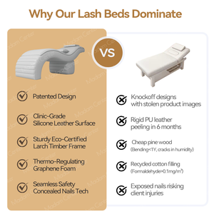 Madamcenter Hiện Đại Cong Thủy Lực incliner Lông Mi Lash Giường Lông Mày Cáng Mắt Lông Mi Giường Studio Thiết Cho Vẻ Đẹp Salon - Product Image 6