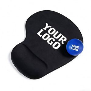 Promo Business Gift Mouse Pad Memory Foam Rubber Anti-Slip Logo Wrist Rest Mousepad Wholesale - Product Image 1