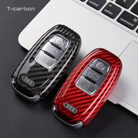 T-karbon karbon fiber anahtar kapak için Audi A4 A5 A6 A7 A8 RS Q5 TT fabrika toptan anahtar kutu araba iç aksesuarları