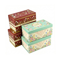Boîte Cadeau Classique Personnalisée en Carton Luxe Gaufré Scintillant avec Fermeture Magnétique pour Aliments Bébé et Bonbons - Écologique Multi-Couches