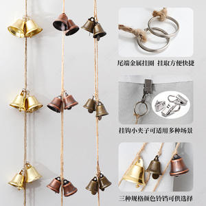 Gran oferta cuerda <span class=keywords><strong>de</strong></span> cáñamo <span class=keywords><strong>campanas</strong></span> <span class=keywords><strong>de</strong></span> Navidad cuerda Vintage cuerno campana colgante vacaciones pared colgante cuerno <span class=keywords><strong>de</strong></span> hierro carillón <span class=keywords><strong>de</strong></span> viento - Product Image 4