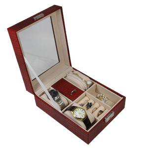 Boîte à montres LG7246, étui à montres, organisateur de <span class=keywords><strong>bijoux</strong></span>, présentoir à <span class=keywords><strong>bijoux</strong></span>, boîte de rangement verrouillable avec couvercle en verre pour hommes et femmes - Product Image 1