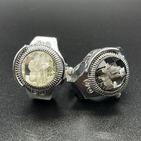Montre bague numérique rétro tendance pour femme, vente en gros, avec motif fleur et gemmes, affichage de l'heure visible
