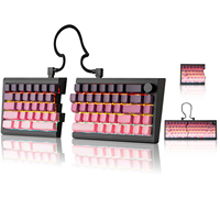 Zornher ST68 Blackberry Split Keyboard RGB Backlit Hot-Swap Keyboard Mini Gaming Tiga Mode yang Dapat Disesuaikan untuk Kantor dan Gaming