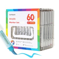 Marqueurs à pointe souple en acrylique à remplissage direct Blue Fruit M720, stylos de dessin spéciaux pour étudiants en art, ensemble de 9/288 couleurs pastel, Chine