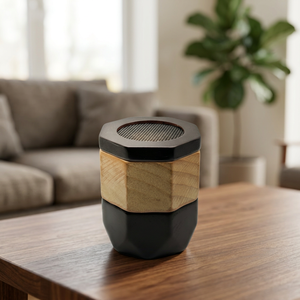 Brûleur d'encens en bois d'acacia, écologique, diffuseur d'aromathérapie religieux, design moderne, décoration unique pour Ramadan et Eid, toutes saisons - Product Image 1