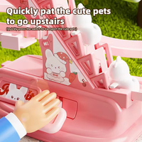 Jouet d'escalade manuel avec personnages Canard et Lapin, toboggan interactif pour enfants d'âge préscolaire