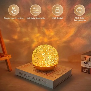 โปรเจคเตอร์แสงน้ำกระเพื่อม โคมไฟคริสตัลสร้างบรรยากาศ แสงกลางคืนสำหรับตกแต่งห้องนอน ของตกแต่งบ้าน สไตล์สวยงาม ของขวัญคริสต์มาส แสงพระอาทิตย์ตก - Product Image 5