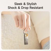 Flashdisk 128GB Dual USB Type-C & USB-A Bahan Zinc Alloy USB 3.2 Gen 1 OTG untuk iPhone Seri 15/16/17, Android, PC, Mac