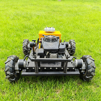 Mesin Kebun Tanpa Kabel Empat Langkah, Pemotong Rumput Robot Multifungsi Zero-turn Self-propelled