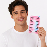 Faux cils en gros, effet œil de chat naturel, longs, volumineux et recourbés, fabricant OEM ODM