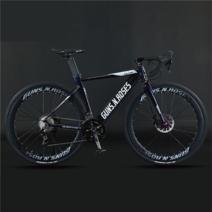 Bici da Corsa A34 Factory Breaking Wind 700C in Lega di Alluminio con Manubrio Curvo e Linea Cavi Nascosta, Freno a Disco Idraulico Integrato - Product Image 3