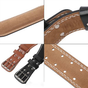 Coexistence Custom Breathable Foldable Waterproof Portable PU Leather <b>Belt</b> for Unisex Running-Heavy Duty Gym Fitness Workout - Product Image 3