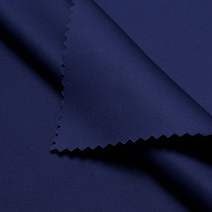 Tela de Camisa de Algodón Peinado Teñido Liso de Alta Calidad 60S Azul Oscuro Satén Tejido para Hombre, Mujer y Niño, Uniforme Clásico con Acabado <span class=keywords><strong>LA</strong></span> - Product Image 2