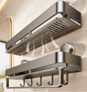 Set di organizer da <span class=keywords><strong>bagno</strong></span> a <span class=keywords><strong>ventosa</strong></span>: <span class=keywords><strong>porta</strong></span> <span class=keywords><strong>asciugamani</strong></span>, scolapiatti, <span class=keywords><strong>porta</strong></span> scopino, <span class=keywords><strong>porta</strong></span> rotolo carta igienica, portaoggetti doccia e <span class=keywords><strong>porta</strong></span> shampoo - Product Image 5
