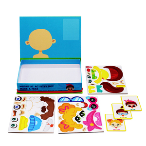 Gioco <span class=keywords><strong>Puzzle</strong></span> Magnetico Divertente Fai-da-Te per Bambini dai 2 ai 4 Anni, Set Giocattolo per Comporre Volti e Vestire Personaggi - Product Image 2