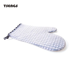 Usine directe tissu enveloppé bord <span class=keywords><strong>Silicone</strong></span> gants longue cuisine four à micro-ondes <span class=keywords><strong>cuisson</strong></span> isolation thermique gants barbecue gril nourriture - Product Image 5