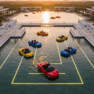 Nouveau design bateau électrique en plastique Meierya en forme de <span class=keywords><strong>Lamborghini</strong></span> pour parc aquatique et divertissement - Product Image 3